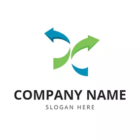 Letter Logo Arrow and Abstract Letter C C logo design