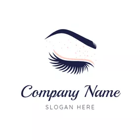 Eyelash Logo Eyebrow and Eyelash Icon logo design