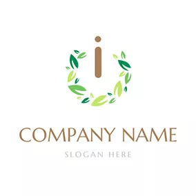 Letter Logo Letter I Leaf and Switch logo design