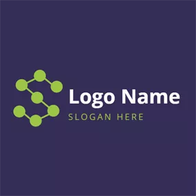 Letter Logo Purple and Green Letter S logo design